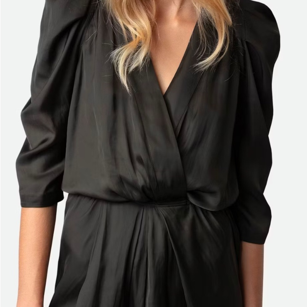 Elegant Black Wrap Dress